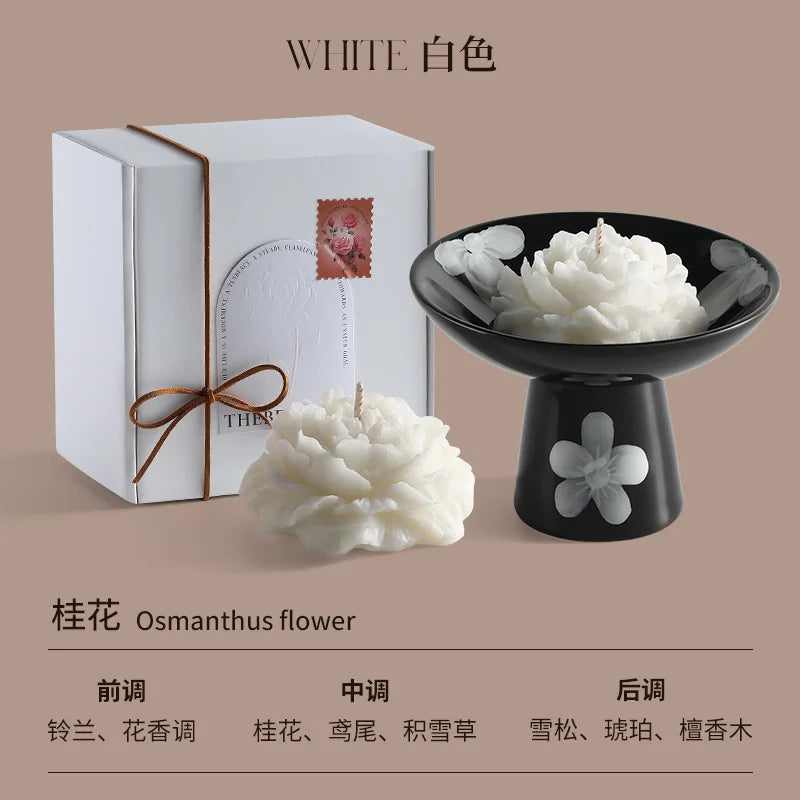 Camellia scented candles simple advanced sense yoga meditation birthday gift home decoration ornament