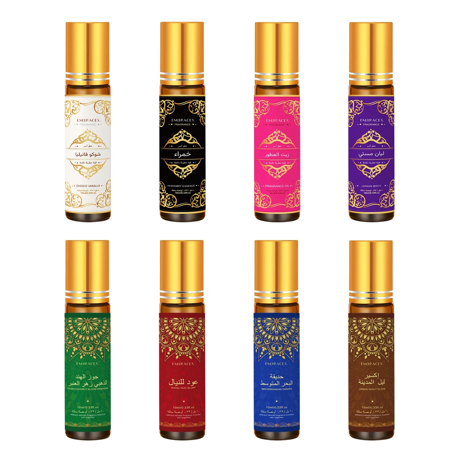 8PC/1PC 10ml Roller Essential Oils Eid al-Fitr Gift  Humidifier Six Long Lasting Scents