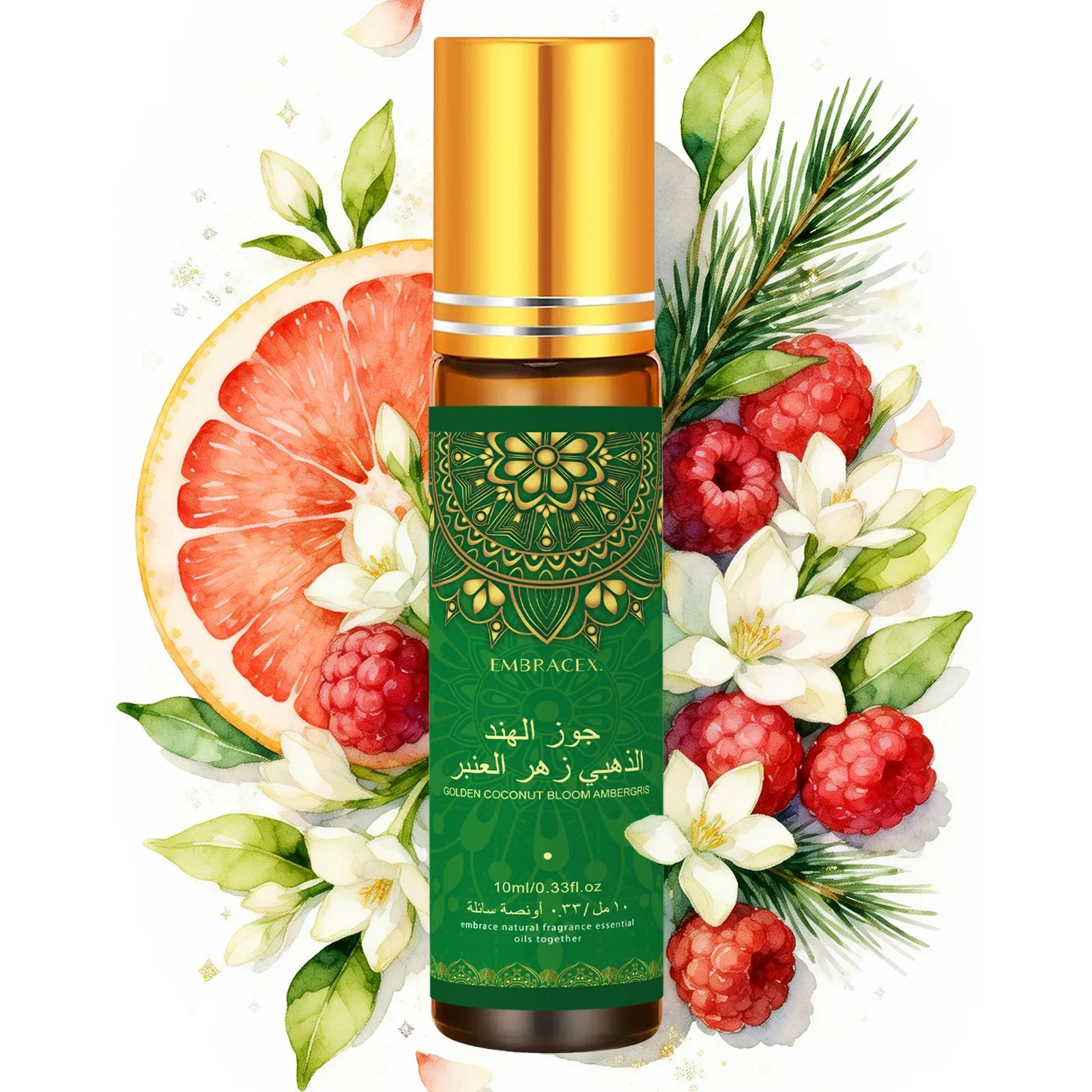 6 type 10ml Roller Essential Oils Eid al-Fitr Gift Perfume Oil Skincare Face Oil Bodycare Humidifier Six Long Lasting Scents