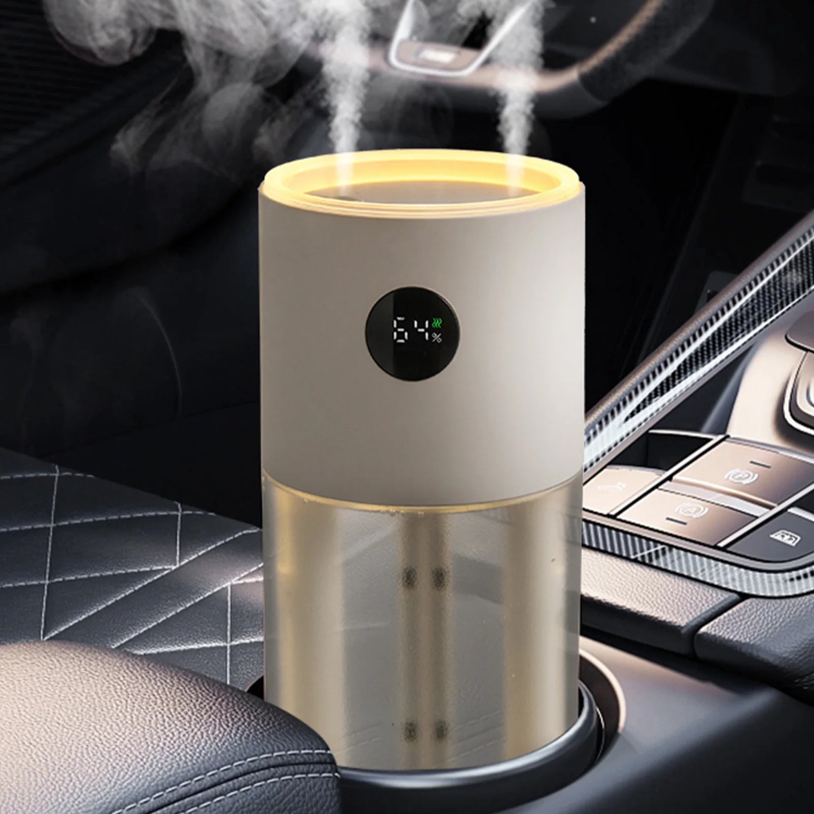 Eary 500ml USB Mini Car Humidifier Aromatherapy Air Freshener for Essential Oils 3000mAh Portable Auto Home Bedroom Office Use